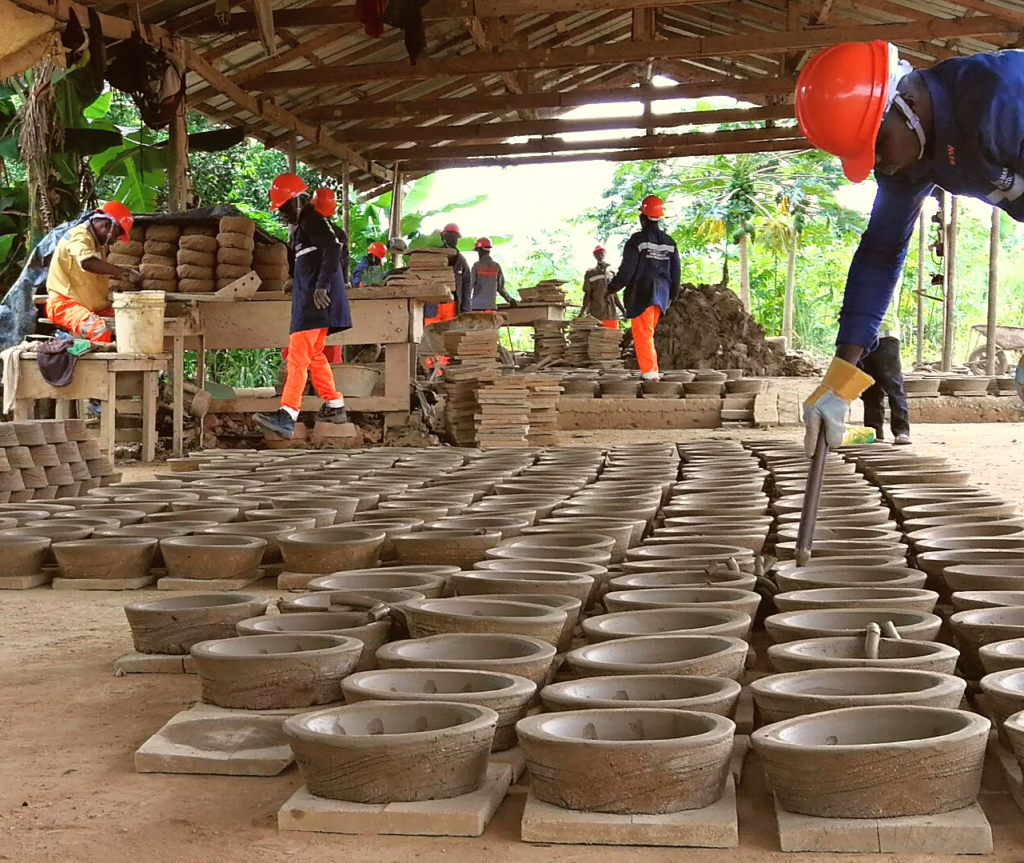 Improved Efficiency Cookstoves In Ghana Vida Carbon   ICS Ghana Factory Crop 1024x863 